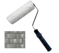 Concrete Roller Stamp - 7.1x2.2in Professional Masonry Form Tool | Patterned Paint Rollers for Outdoor Wall Patio Courtyard Villa Garden Driveway Sidewalk