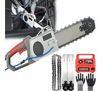 Concrete Wall Cutter, Electric Concrete Chain Saw, 14"/19" Cutting Depth, 6000rpm, Water Fed D-ust Suppression, For Steel Bars, 2 Chains/2 Guide Bar(48cm,2*blade)
