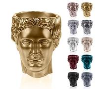 CONCRETTE Hermes Pot de Fleurs en béton | Ø 12 cm | Classic Gold | Pot de Fleurs en Ciment | Fabriqué à la Main dans l'UE
