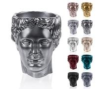 CONCRETTE Pot de Fleurs en béton Hermes - Diamètre : 12 cm - Acier - Pot de Fleurs en Ciment - Fabriqué à la Main dans l'Union européenne.