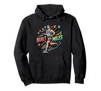 Conçu par Miles Running Motivation Fitness Progress Design Sweat à Capuche