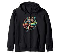 Conçu par Miles Running Motivation Fitness Progress Design Sweat à Capuche