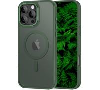 Conçu pour iPhone 15 Pro avec coque Aerospace-Grade Aluminum Lens Guard Protection militaire contre les chutes Finition mate translucide ultra-mince avec revêtement anti-empreintes 6.1" vert
