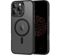 Conçu pour iPhone 16 Pro avec coque Aerospace-Grade Aluminum Lens Guard Protection militaire contre les chutes Finition mate translucide ultra-mince avec revêtement anti-empreintes 6.3" Noir