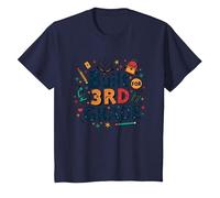 Conçu pour la 3e année : School Essentials Adventure T-Shirt, Enfant, Bleu Marine, 6 Ans