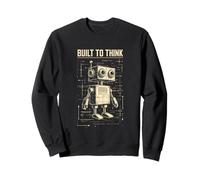Conçu pour Penser Un Design de Robot rétro - Cool Future Sweatshirt