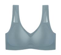Conçu pour rendre les gros seins plus petits, ce soutien-gorge fin sans couture en latex dispose d'un fronçage sur le dessus, d'une rétraction latérale et d'un soutien-gorge de sport style gilet