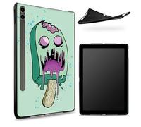 Conçu pour Samsung Galaxy Tab S6 10,5" 2019 SM - Coque T860/T865, dos en caoutchouc TPU mat avec crème glacée zombie, coque de protection fine en silicone souple antichoc avec porte-stylo S