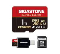 【Conçu pour Switch 2】 GIGASTONE MicroSDXC Express 1 to, Carte mémoire MicroSDXC SD 7.1 Jusqu’à 800/650 Mo/s, Compatible Nintendo Switch 2, Caméra Pro, A1 V30 U3, avec Adaptateur et Lecteur Type-C