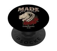 Conçu pour une plus grande déclaration chrétienne Lion Ephésiens 2:10 PopSockets PopGrip Adhésif