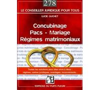 Concubinage, Pacs, Mariage, Régimes Matrimoniaux