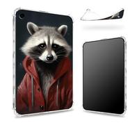 Conçue pour iPad 9{^>e<^} génération 2021/8{^>e<^} génération 2020/7{^>e<^} génération 2019 10,2", dos transparent avec raton laveur, coque fine et souple en TPU résistant aux chocs