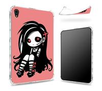Conçue pour iPad Air 5e génération 2022/iPad Air 4e génération 2020 11", dos transparent avec jolie fille zombie, coque fine et souple en TPU résistant aux chocs