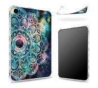 Conçue pour Samsung Galaxy Tab Galaxy Tab A9+/A9 Plus 11" 2023, dos transparent avec mandalas artistiques, coque fine et souple en TPU protection des coins antichoc