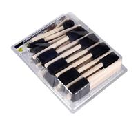 Conda en mousse éponge Manche en bois Pinceaux de peinture (lot de 25) - Léger, durable, acrylique, idéal pour les taches, vernis, travaux manuels