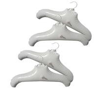 Condello Casa Ceintres Vêtement Gonflable de Voyage Blanc Lot de 4, Cintres Soufflant à l'air de Séchage pour Pull, Porte Manteau Gonflants en Forme Épaule Ronde avec Crochet, Portable, Pliable