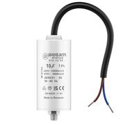 Condensateur 10 uF pour Moteur Monophasé - Utilisation pour Kärcher, Pompe de Piscine, Porte de Garage - 425/450V/475V - Condensateur de Démarrage/Permanent avec Câble