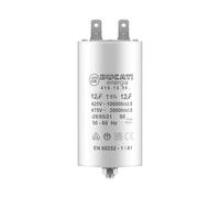 Condensateur 12 uF pour Moteur Monophasé - Utilisation pour Kärcher, Pompe de Piscine, Porte de Garage - 425/450V/475V - Condensateur de Démarrage/Permanent avec Cosses 6,4mm