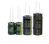 Condensateur 200V 100UF 330UF 470 uf, adaptateur d'alimentation à découpage, condensateur électrolytique en aluminium haute puissance et haute fréquence(200v470uf 18x40 2pcs)