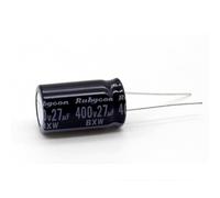 Condensateur 27uf 400v - 12.5x20mm - P: 5mm - Rubycon - 371con803