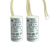 Condensateur 3.5 µF Spécial volet roulant BUBENDORFF à 2 fils et connecteur - Pour Réparation de moteur de volet roulant - Longue Durée de Vie - Fond Plat 450V (2)