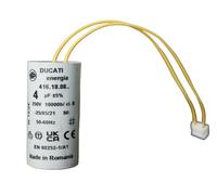 Condensateur 4 uF à connecteurs - Pour moteur de volet roulant Bubendorff - Cylindrique pour réparation - Haute qualité et longue durée de vie - Fond plat - 250 V - Condensateur Ducati Energia