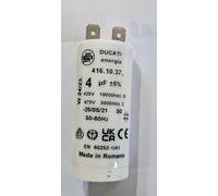 Condensateur 4UF, 450 volts avec Cosse Simple Faston fond plat faible encombrement
