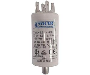 Condensateur 6.3 uF-µF (MF -mF -Micro Farad) à cosse - COMAR pour hotte aspirante