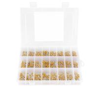 Condensateur Assortiment-1200pcs 24 Valeurs en céramique Monolithic condensateur Kit assorti avec boîte de rangement, 50V 10pF-10uF