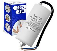 Condensateur avec câble pour machine à laver 2uF 450 V Longueur 57 mm Ø30 mm - MONTERAL