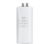 Condensateur CBB60 100µF 450V 2 Bornes 25/85/21 jusqu'à 85 °C - Condensateur de Démarrage Moteur pour Machine à Laver, Climatiseur, Pompe, Générateur - SYNN (1 Pièce)