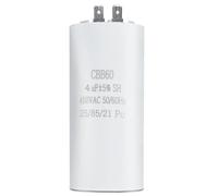Condensateur CBB60 4µF 450V 2 Bornes 25/85/21 jusqu'à 85 °C - Condensateur de Démarrage Moteur pour Machine à Laver, Climatiseur, Pompe, Générateur - SYNN (1 Pièce)
