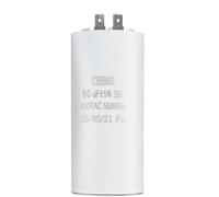 Condensateur CBB60 60µF 450V 2 Bornes 25/85/21 jusqu'à 85 °C - Condensateur de Démarrage Moteur pour Machine à Laver, Climatiseur, Pompe, Générateur - SYNN (1 Pièce)