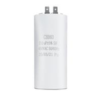 Condensateur CBB60 à 2 connecteurs 20μF 450V 25/85/21. Condensateur de démarrage pour machine à laver, climatiseur et autres moteur 1 Pièce. (20uF)