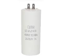 Condensateur CBB60 à 2 connecteurs 60μF 450V 25/85/21. Condensateur de démarrage pour machine à laver, climatiseur et autres moteur 1 Pièce. (60uF)