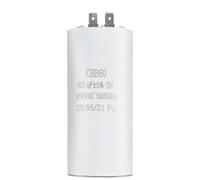 Condensateur CBB60 à 2 connecteurs 80μF 450V 25/85/21. Condensateur de démarrage pour machine à laver, climatiseur et autres moteur 1 Pièce. (80uF)