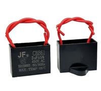 Condensateur CBB61 3µF 450V AC ±5% 25/105/21 Résistant 105°C- Condensateur de démarrage Moteur, Ventilateur Plafond, Hotte, Pompe - 50/60Hz - 1 Pièce