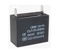 Condensateur CBB61 avec 2 connecteurs 3.5 uF 450V 25/70/21. Condensateur de Démarrage fr moteur 1 Pièce. (3,5μF)
