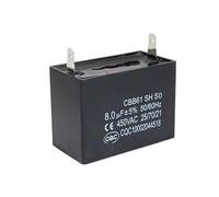 Condensateur CBB61 avec 2 connecteurs 8 uF 450V 25/70/21. Condensateur de démarrage de moteur 1 Pièce. (8μF)