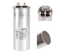 Condensateur CBB65-CBB65A avec 6 connecteurs (4+2) 100 μF 450V 40/70/21. Condensateur de démarrage de moteur, compresseur de climatisation, ect. 1 Pièce. (100mf)