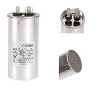 Condensateur CBB65-CBB65A avec 6 connecteurs (4+2) 40 μF 450V 40/70/21. Condensateur de démarrage de moteur, compresseur de climatisation, ect. 1 Pièce. (40mf)