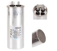 Condensateur CBB65-CBB65A avec 6 connecteurs (4+2) 70 μF 450V 40/70/21. Condensateur de démarrage de moteur, compresseur de climatisation, ect. 1 Pièce. (70mf)