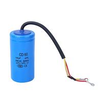 Condensateur CD60 100 µF 250 V, condensateur de démarrage CD60, avec câble pour compresseur d'air moteur, pour réfrigérateurs, climatiseurs et générateurs, 50/75/100/1