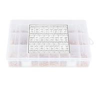 Condensateur céramique monolithique 1200 pièces 24 valeurs 50V 10pF à 10uF Kit assorti pour les professionnels et les passionnés d'électronique