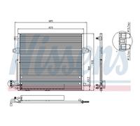 Condenseur de climatisation R 134a 940066 NISSENS pour MERCEDES-BENZ CLASSE M
