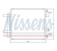 Condensateur Climatisation Avec Sèche-linge Nissens pour Jaguar XJ X350 X358