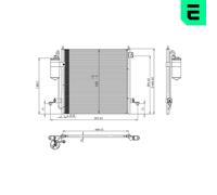 Condensateur Climatisation Avec Sèche-linge pour Mitsubishi L 200 / Triton 2.5