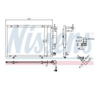 Nissens Condenseur de climatisation 940277 R134a avec sécheur pour Ford Fiesta VI