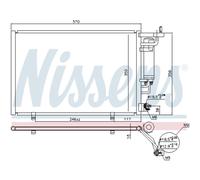 Nissens Condenseur de climatisation 940500 avec sécheur pour Ford Fiesta VI B-MAX