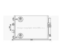 Condensateur Climatisation Avec Sécheur Pour Ford C-Max II 555x398x16